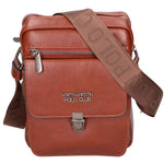 Borsa a tracolla uomo in pelle PU Casual PCL3083-COFFEE Northampton Polo Club