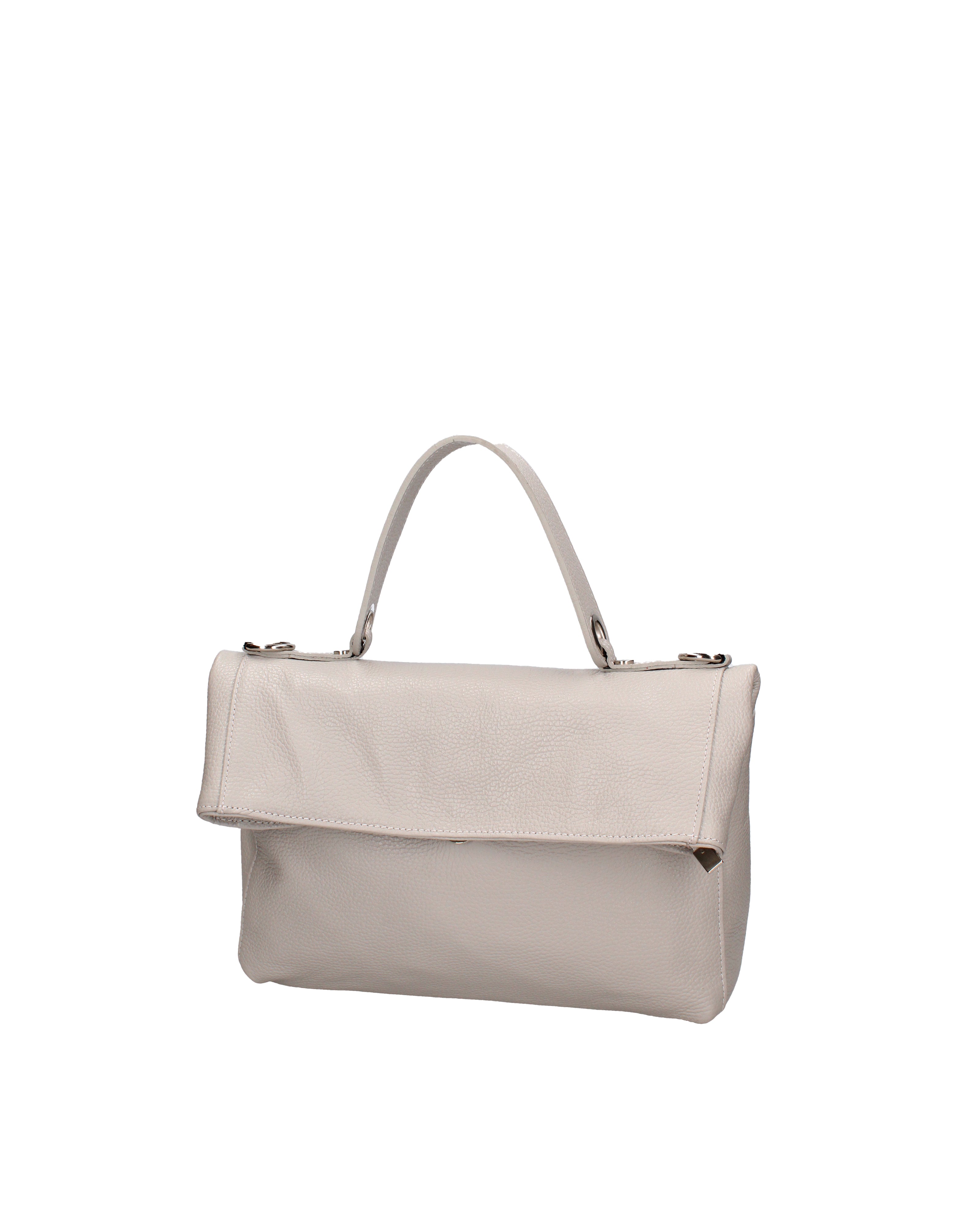 Borsa a spalla da donna Vera pelle 07159-D86 GRIGIO PERLA Viola Castellani
