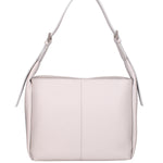 Borsa a spalla da donna Misto pelle e tessuto 07157-D86 GRIGIO PERLA Roberta Rossi