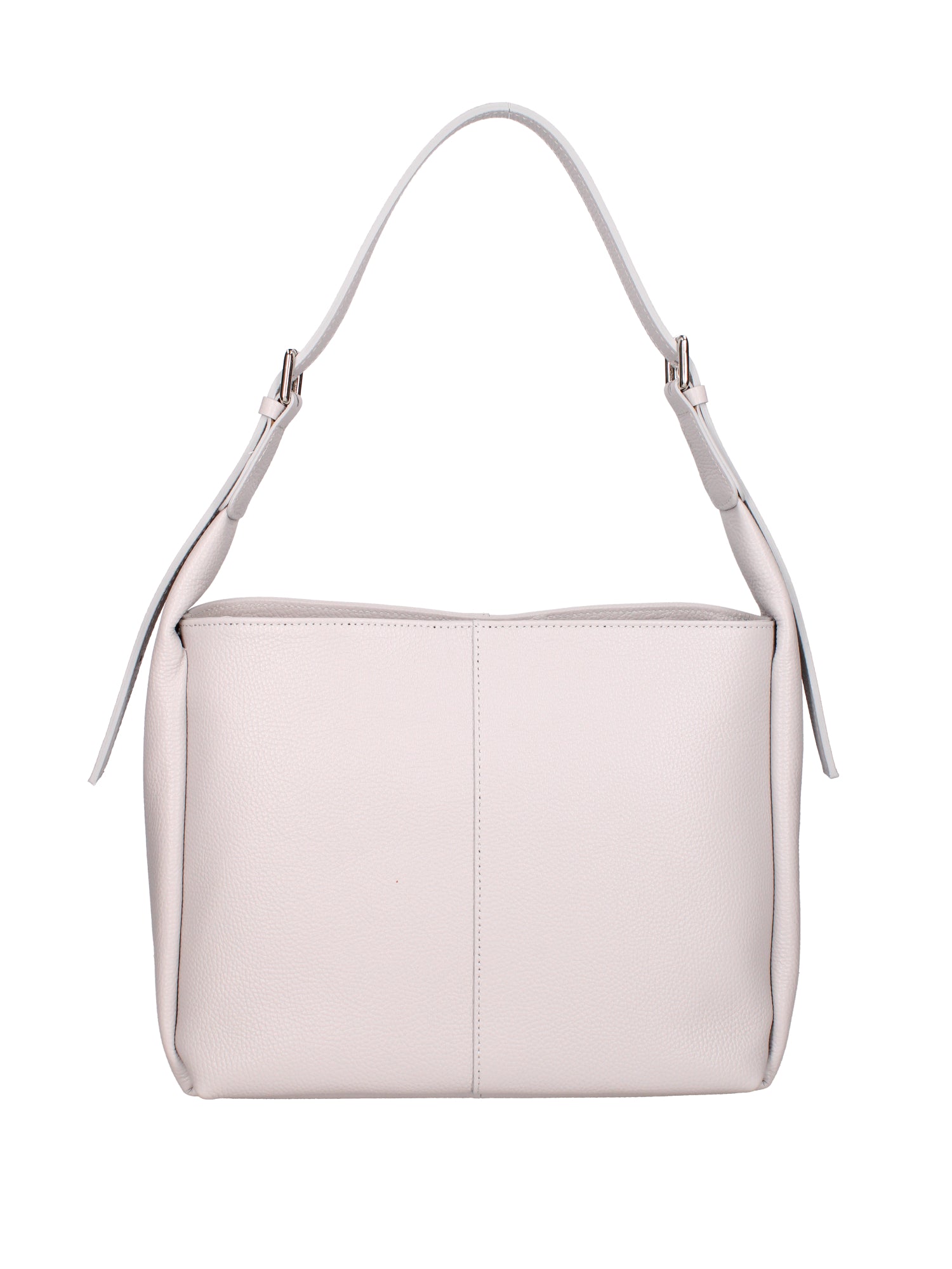 Borsa a spalla da donna Misto pelle e tessuto 07157-D86 GRIGIO PERLA Roberta Rossi