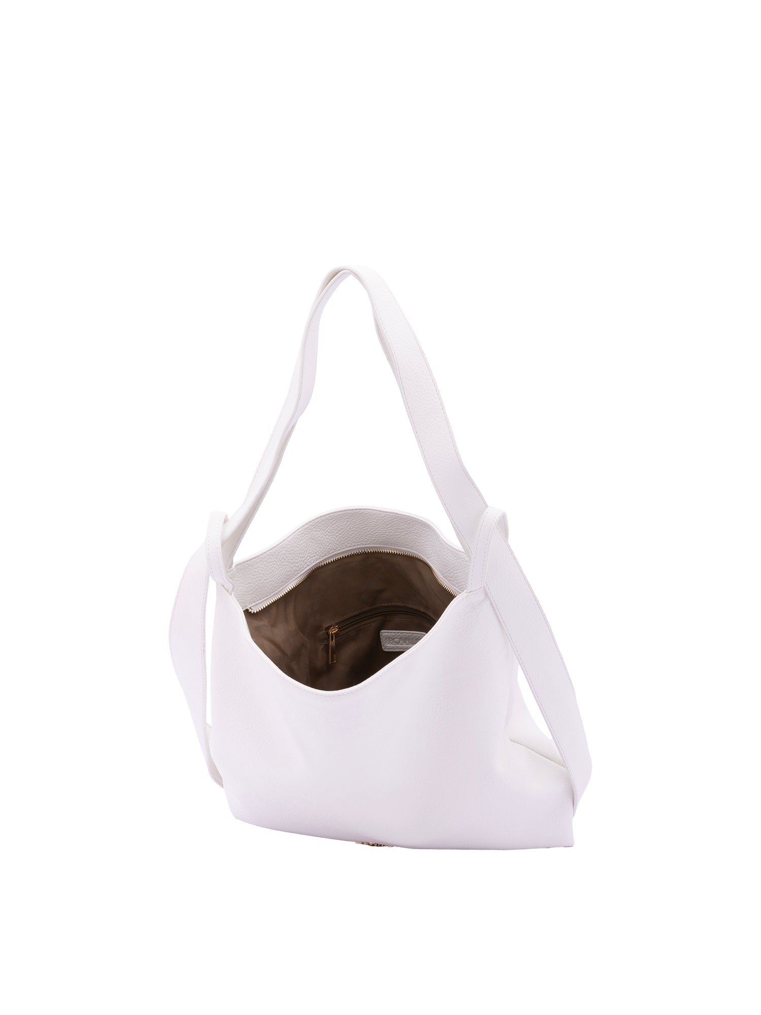 Borsa a spalla da donna Ecopelle e poliestere BC1407-WHITE B Cavalli