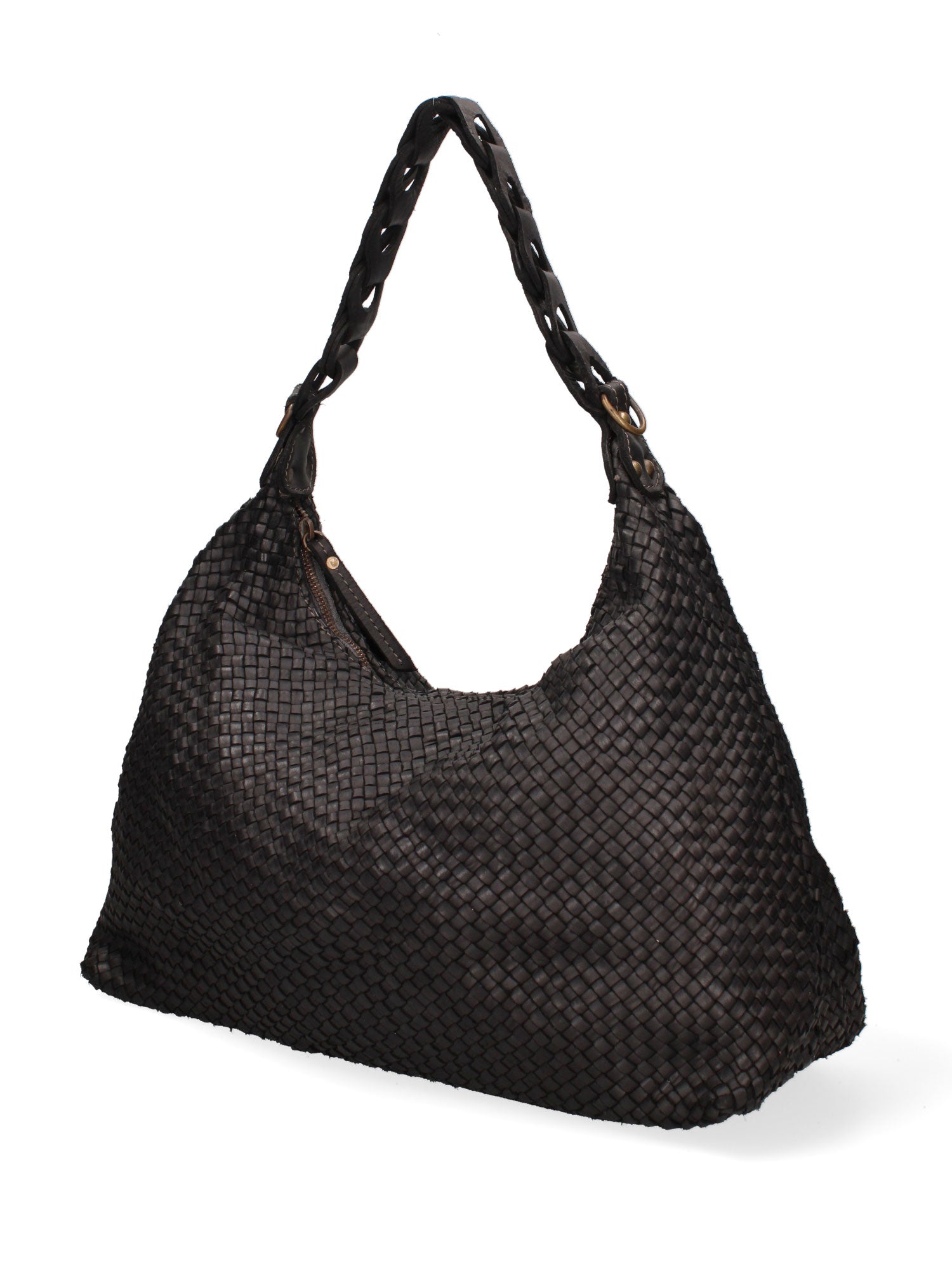 Asteria Borsa a spalla da donna Vera pelle 7799-NERO Gave Lux