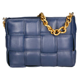 Agostina Borsa a mano da donna Vera pelle 04691-D24 BLU BLUE Gave Lux
