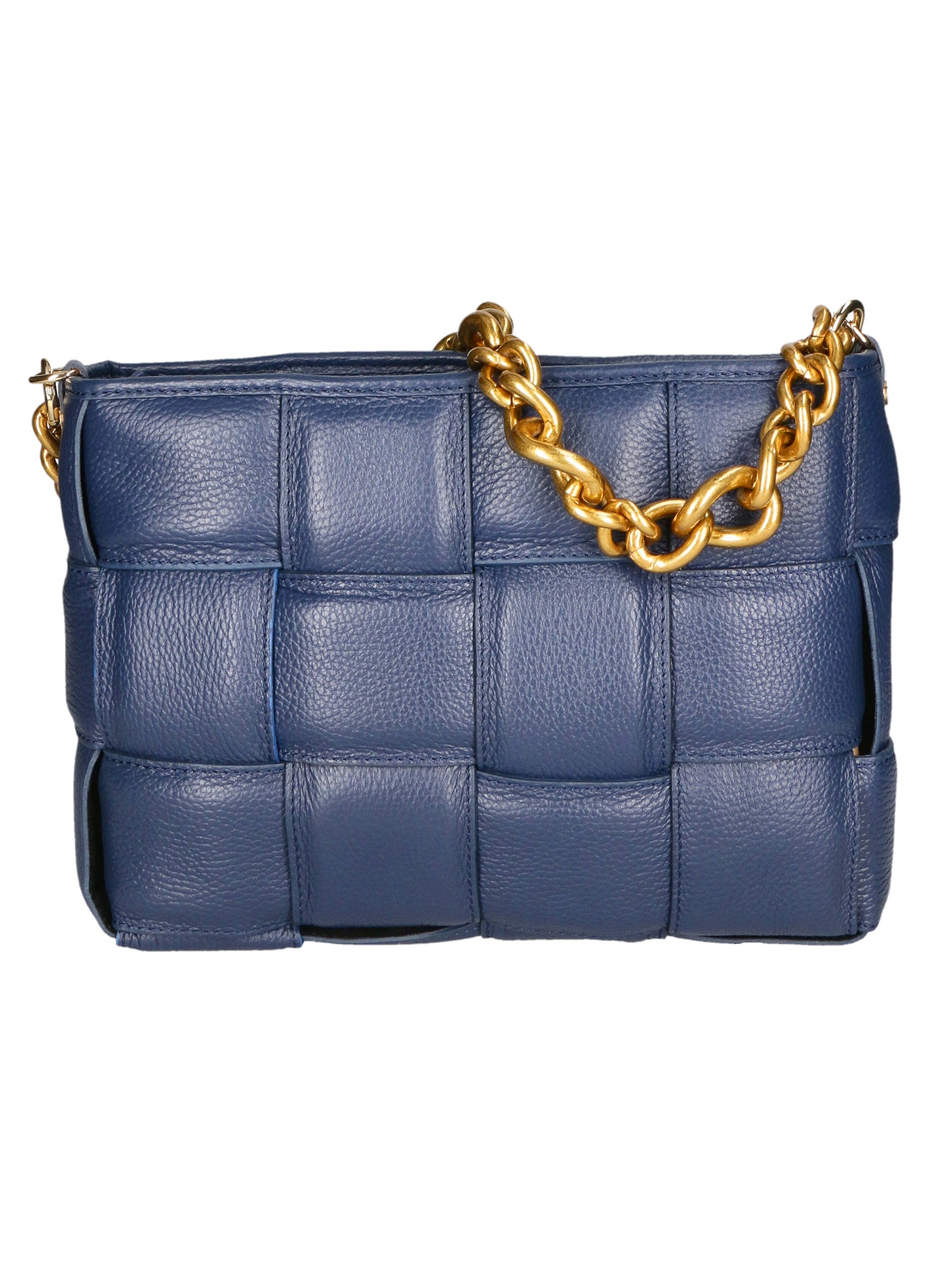 Agostina Borsa a mano da donna Vera pelle 04691-D24 BLU BLUE Gave Lux