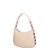 Borsa a spalla da donna 100% pelle ruga 07241-L116 BEIGE Roberta Rossi