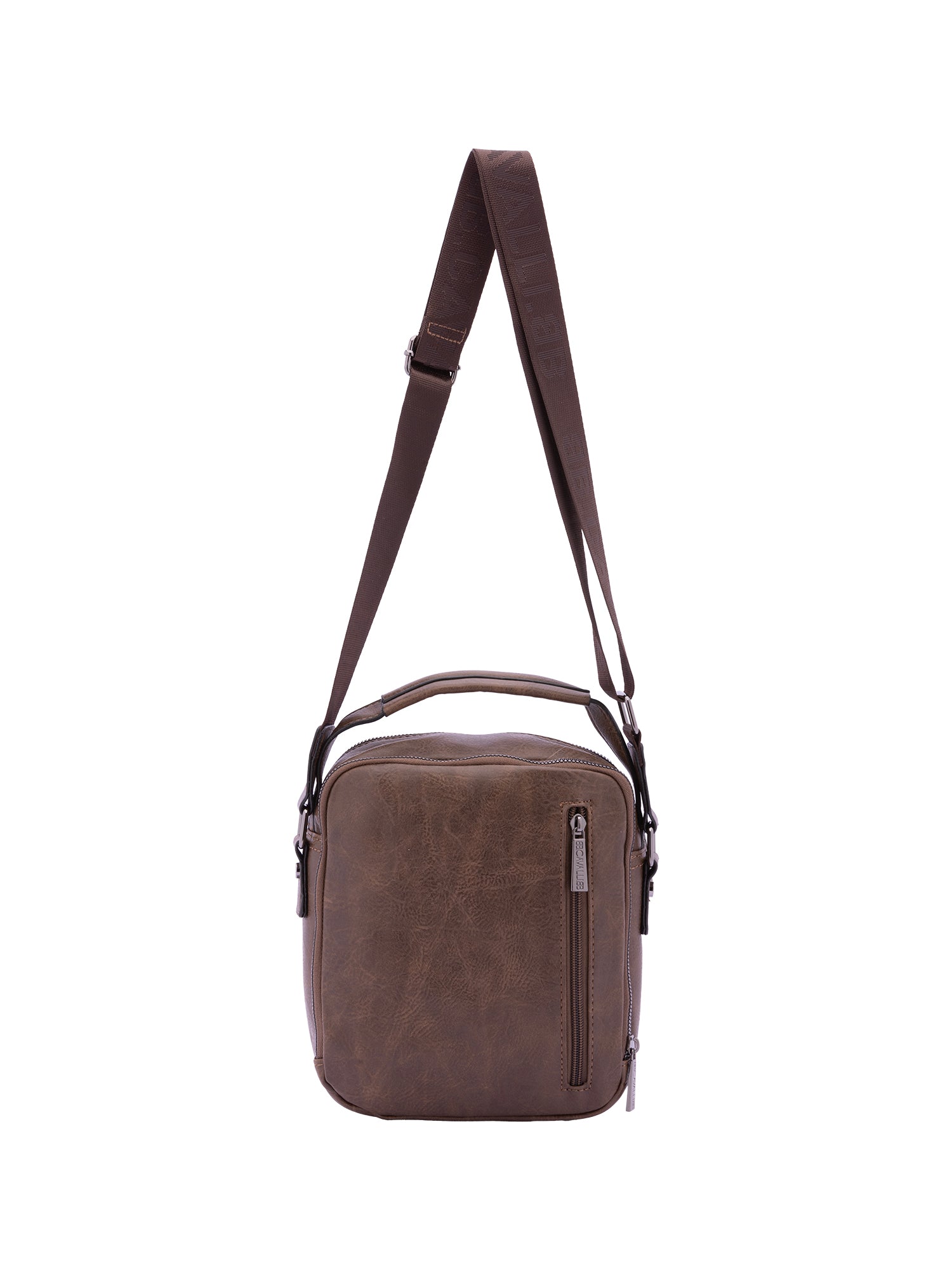 Borsa a tracolla uomo Ecopelle e poliestere BC1193-CAFFE' B Cavalli