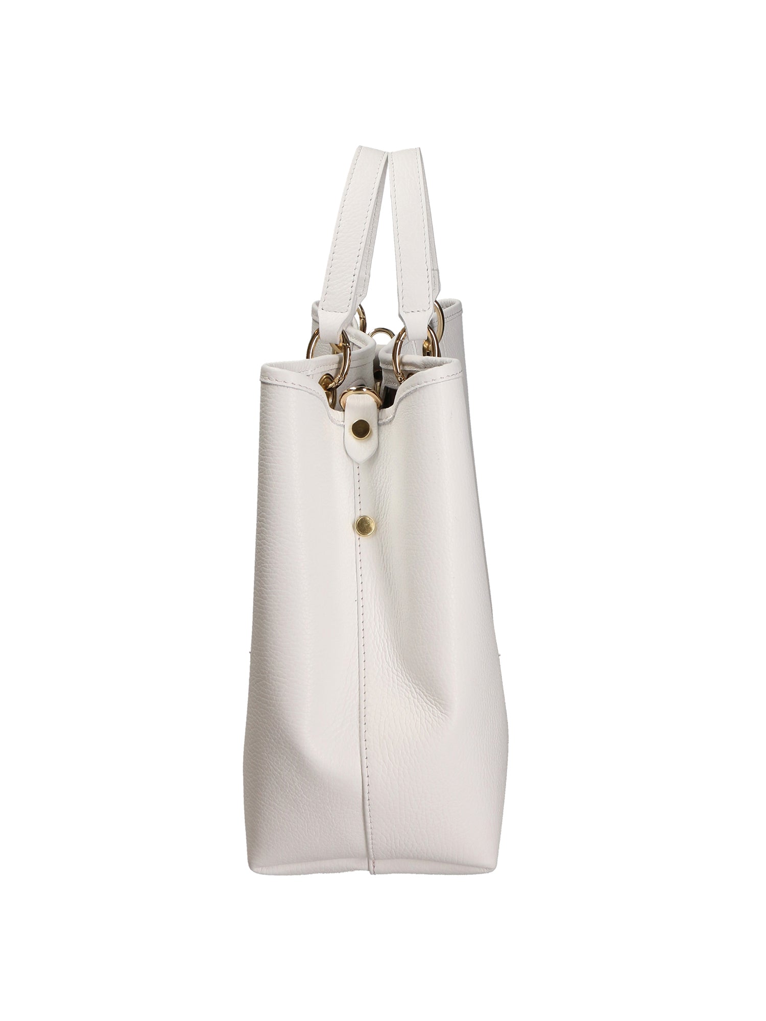 Azurite Borsa a mano da donna 100% pelle 06105-BIANCO WHITE Gave Lux