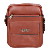Borsa a tracolla uomo in pelle PU Casual PCL3082-COFFEE Northampton Polo Club