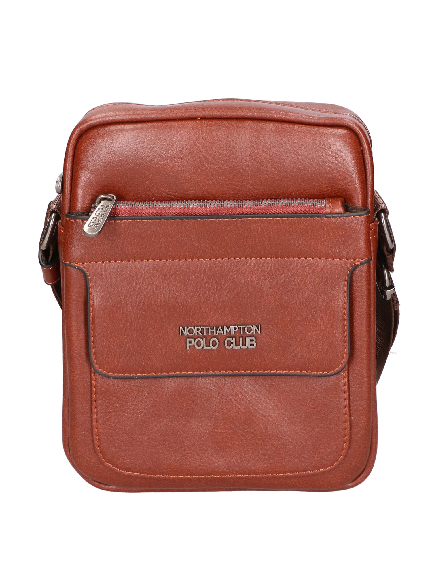 Borsa a tracolla uomo in pelle PU Casual PCL3082-COFFEE Northampton Polo Club