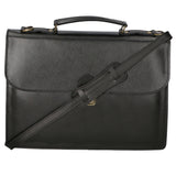 Dafne Borsa da lavoro unisex Vera pelle 7004-NERO Gave Lux