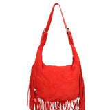 Zefira Borsa a spalla da donna Pelle Scamosciata 8630-ROSSO Gave Lux