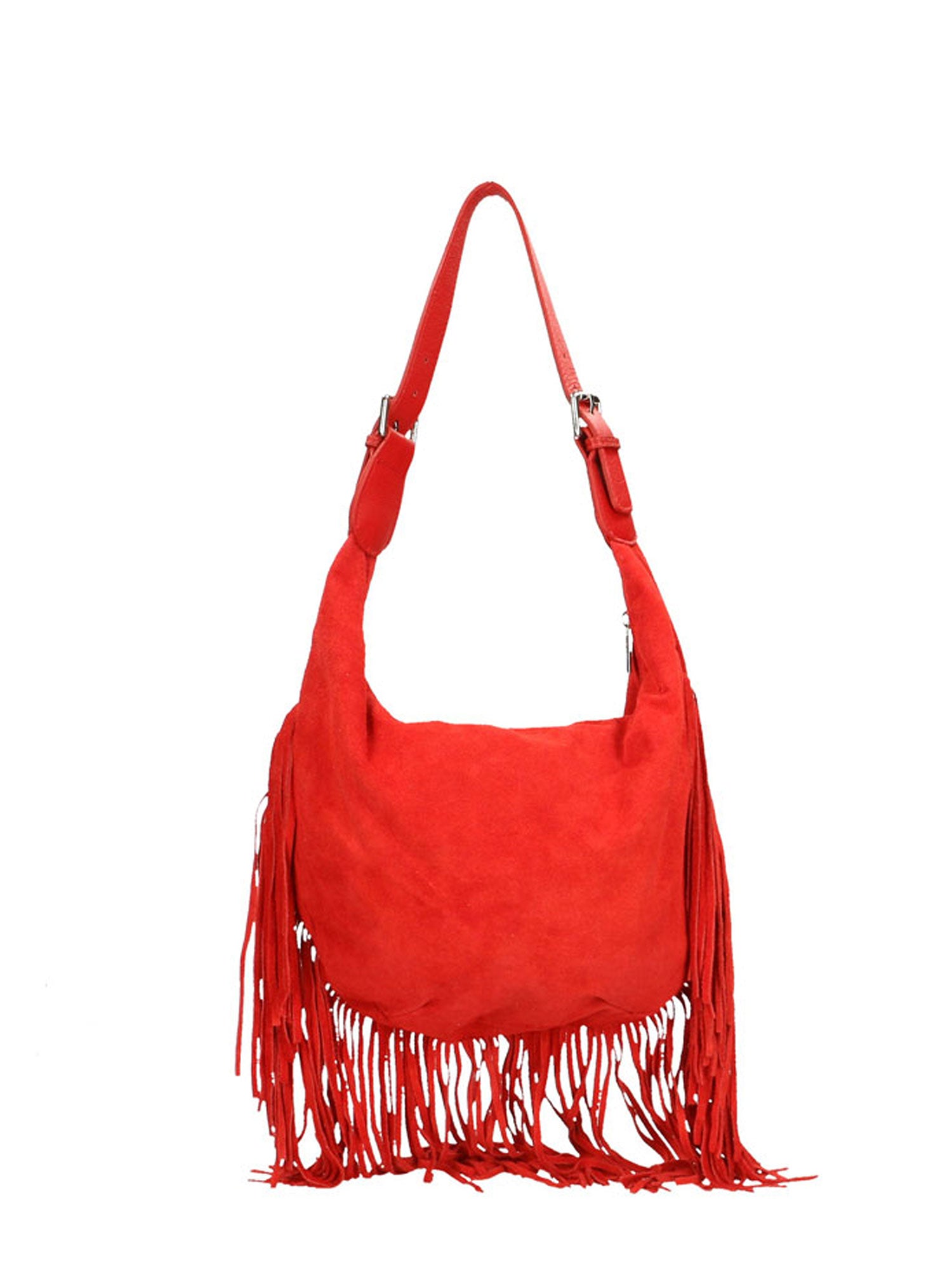 Zefira Borsa a spalla da donna Pelle Scamosciata 8630-ROSSO Gave Lux
