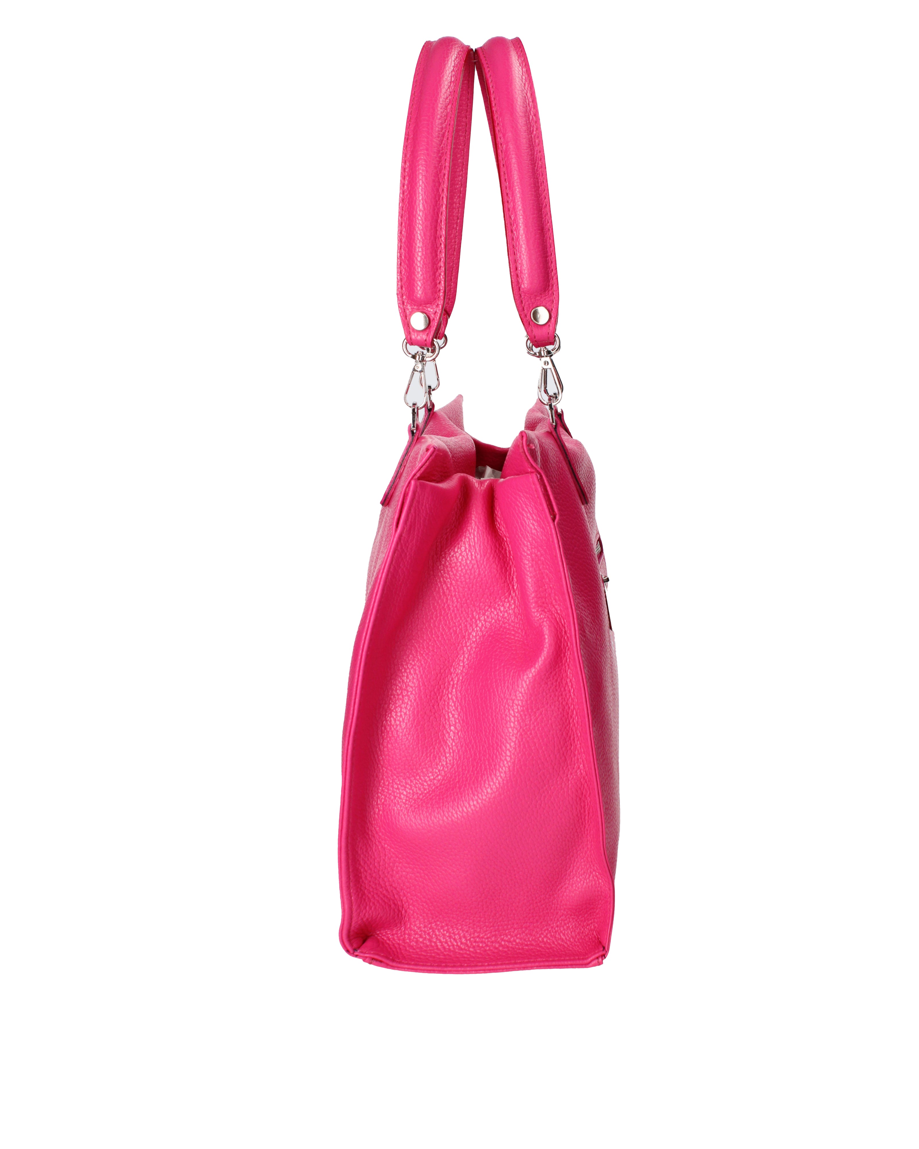 Borsa a mano da donna 100% vera pelle 07138-D02 FUXIA Roberta Rossi