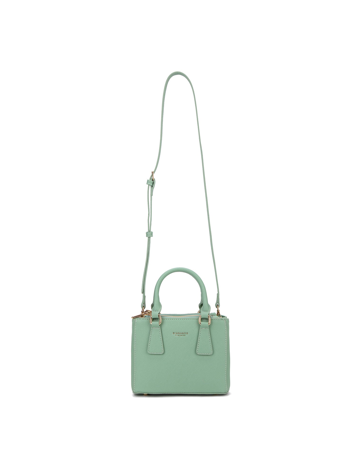 Borsa a mano da donna 100% pelle vegana PU 720-1PT-JADE GREEN Diana&co