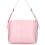 Borsa a spalla da donna Misto pelle e tessuto 07157-D56 PINK Roberta Rossi