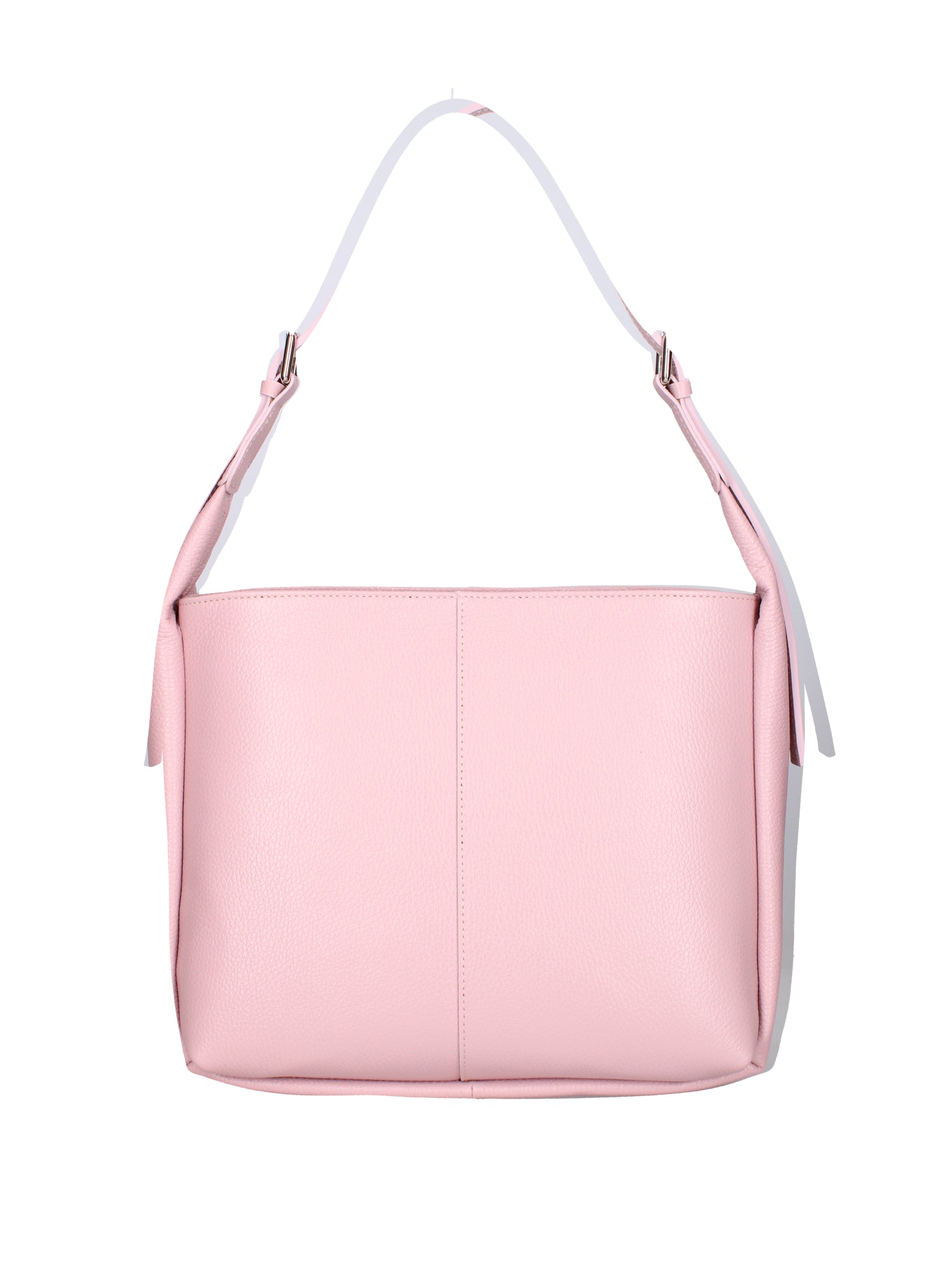 Borsa a spalla da donna Misto pelle e tessuto 07157-D56 PINK Roberta Rossi