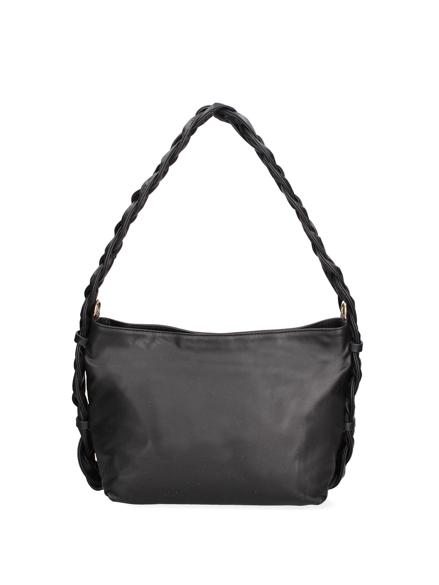 Isara Borsa a spalla da donna Vera pelle 07170-NERO BLACK Gave Lux
