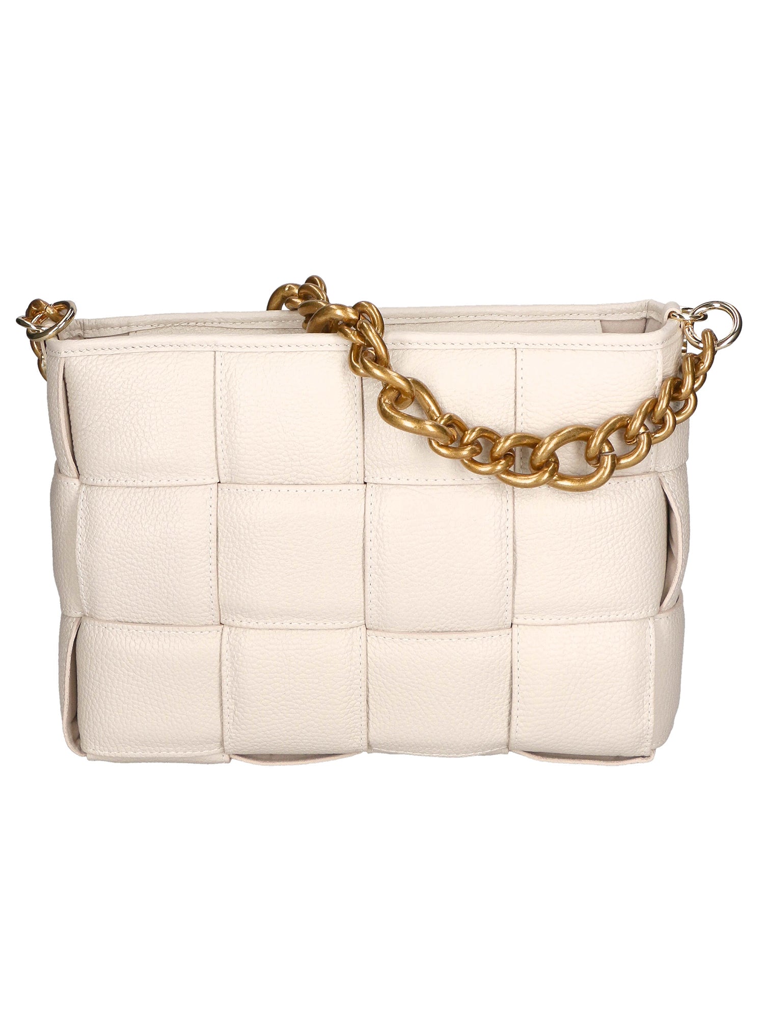 Agostina Borsa a mano da donna Vera pelle 04691-D37 LATTE MILK Gave Lux