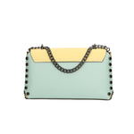 Vera pelle 8641-MARINA+GIALLO Borsa a tracolla da donna Evanthe Pro Gave Lux