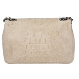 Camilla Borsa a tracolla da donna Pelle scamosciata croco 10029-TAUPE Gave Lux