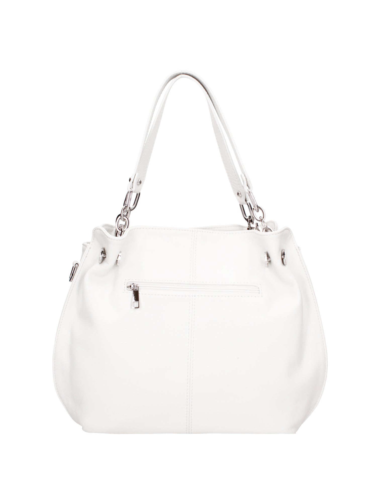 Ereba Borsa a mano da donna Made in Italy 100% pelle 3305-S01 BIANCO Gave Lux