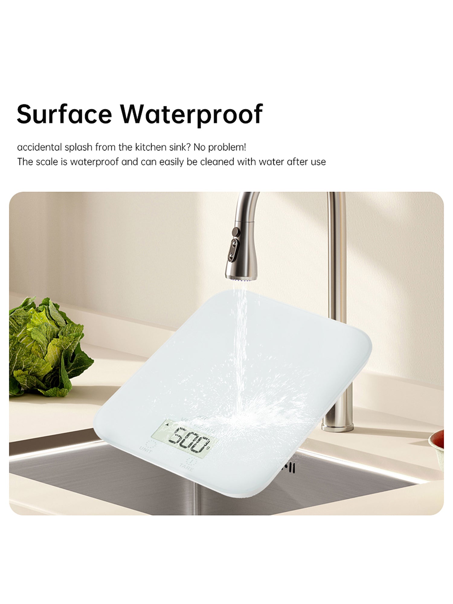 Bilancia da cucina digitale Abs & Vetro PT-228-White Volkshin