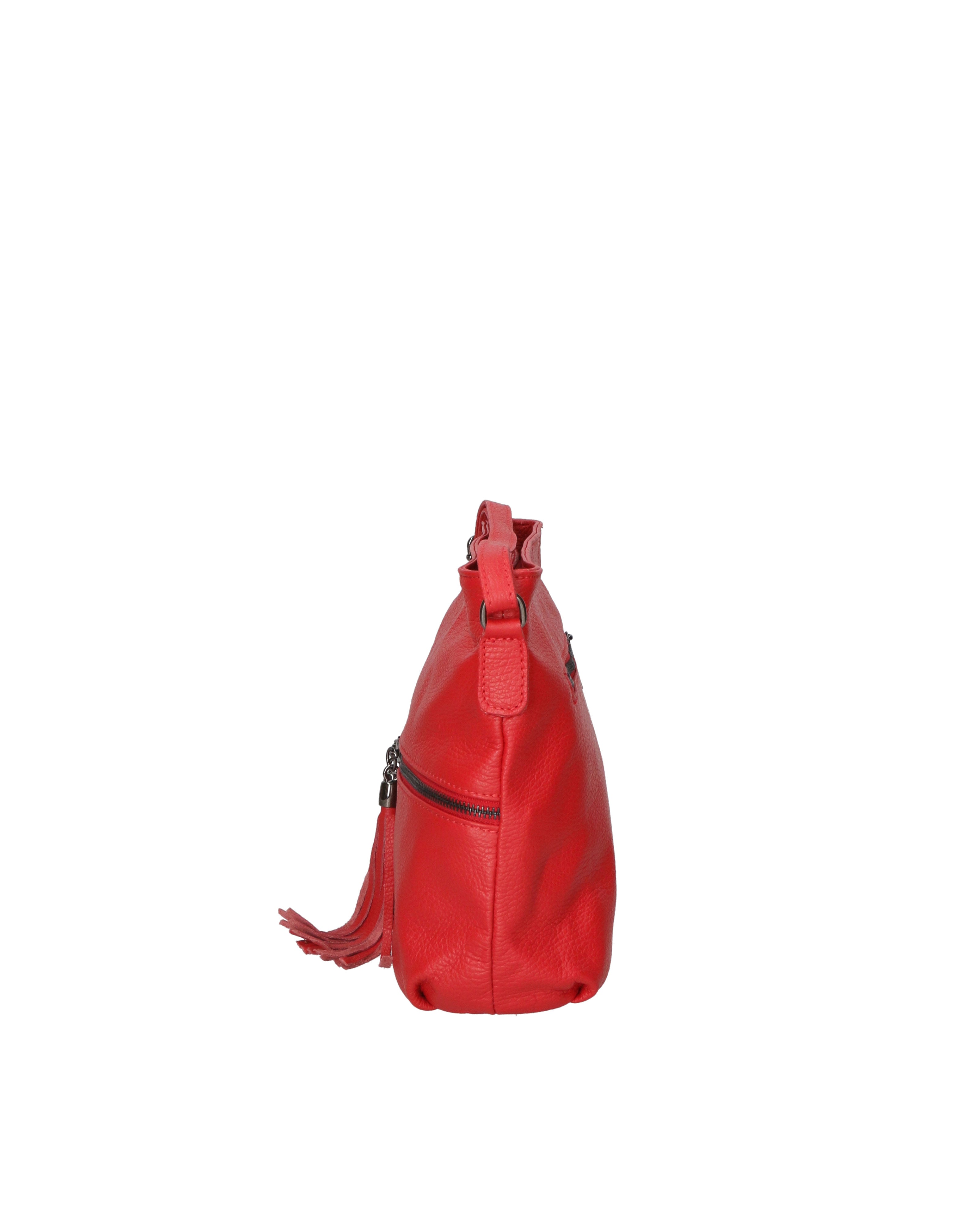 Erminia Borsa a tracolla da donna Vera pelle 80062-ROSSO Gave Lux