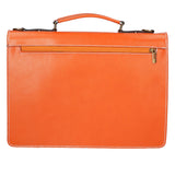 Dafne Borsa da lavoro unisex Vera pelle 7004-ARANCIONE Gave Lux