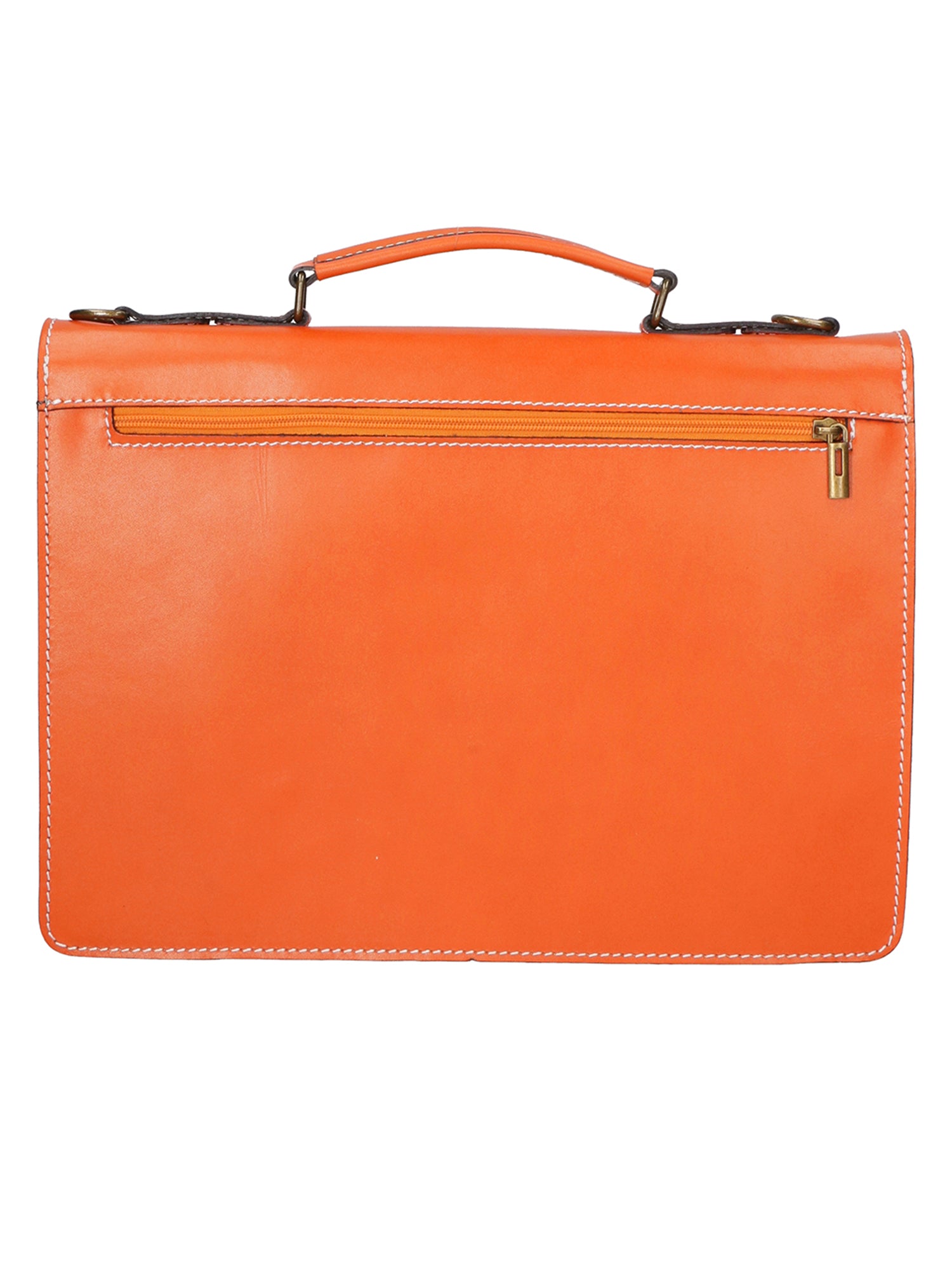 Dafne Borsa da lavoro unisex Vera pelle 7004-ARANCIONE Gave Lux