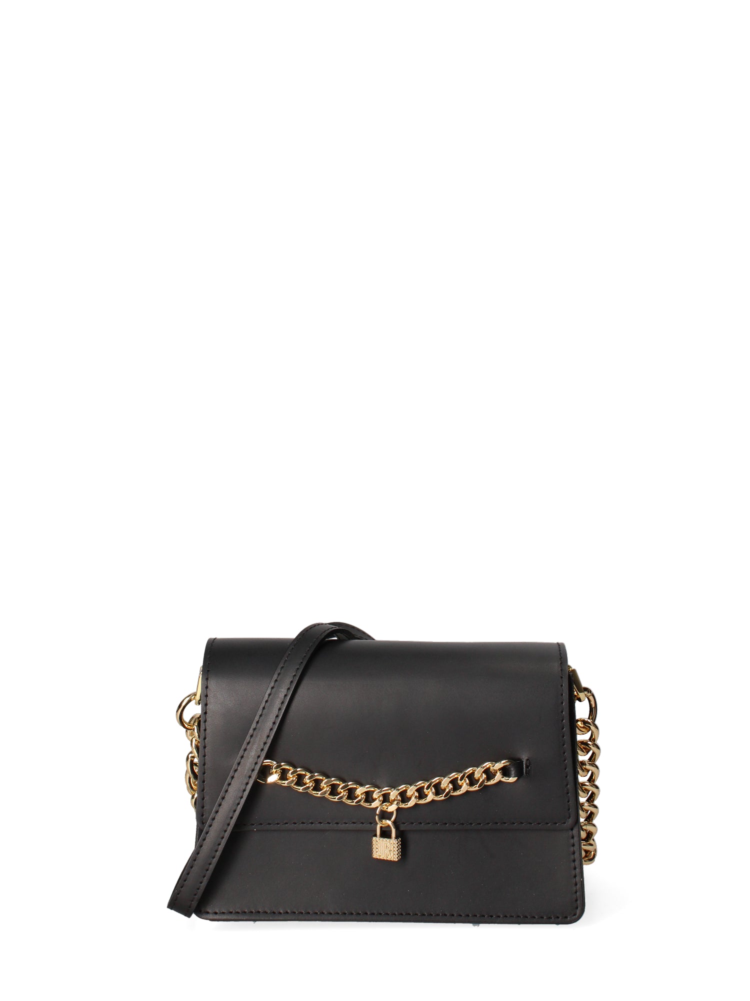 Borsa a tracolla da donna Vera pelle ruga JR-W-1155RU-BLACK-GOLD John Richmond