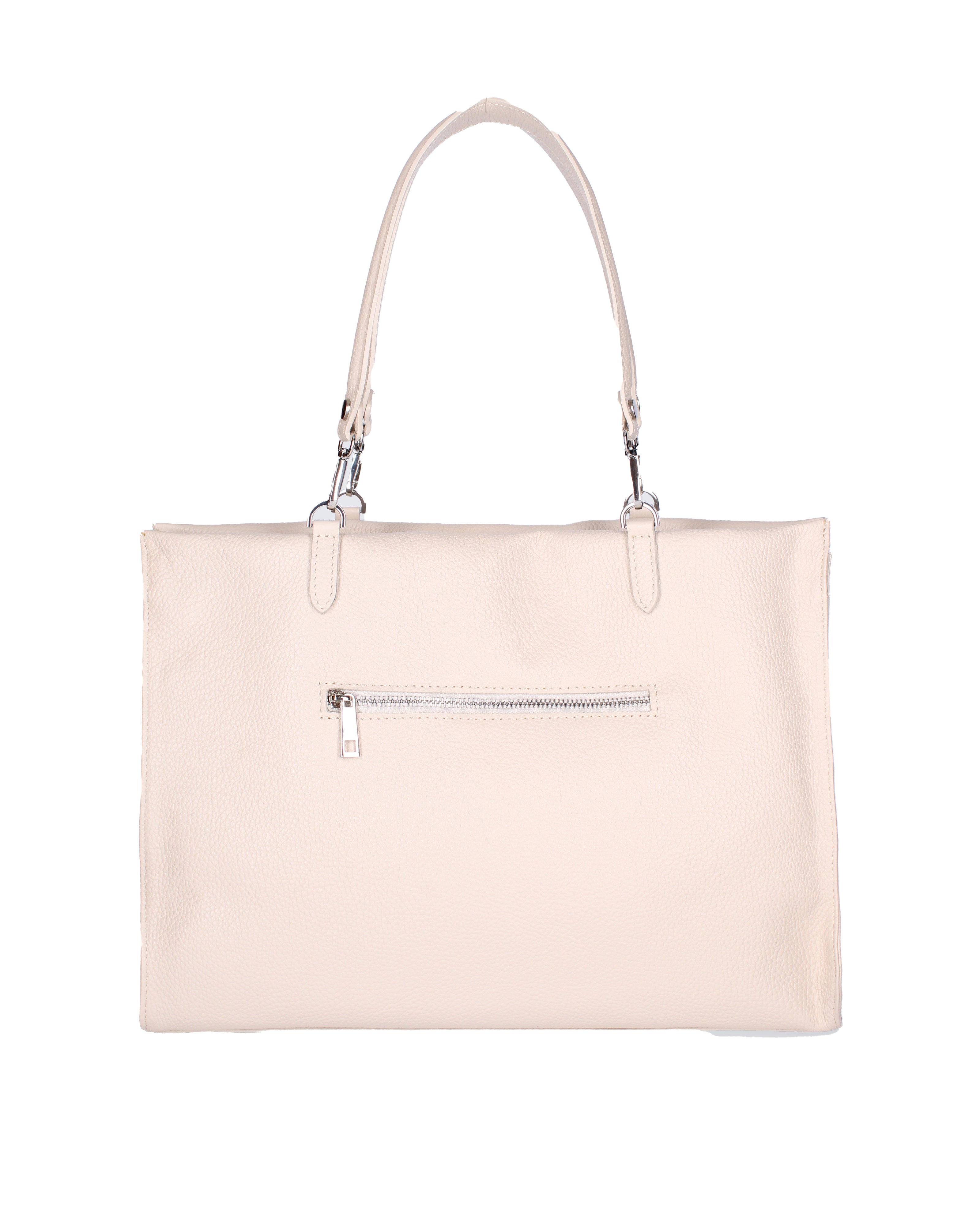 Borsa a mano da donna 100% vera pelle 07138-D37 LATTE Roberta Rossi