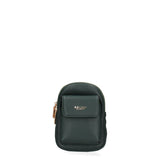 Borsa a tracolla donna Ecopelle e zip 601-1-GREEN Diana&co