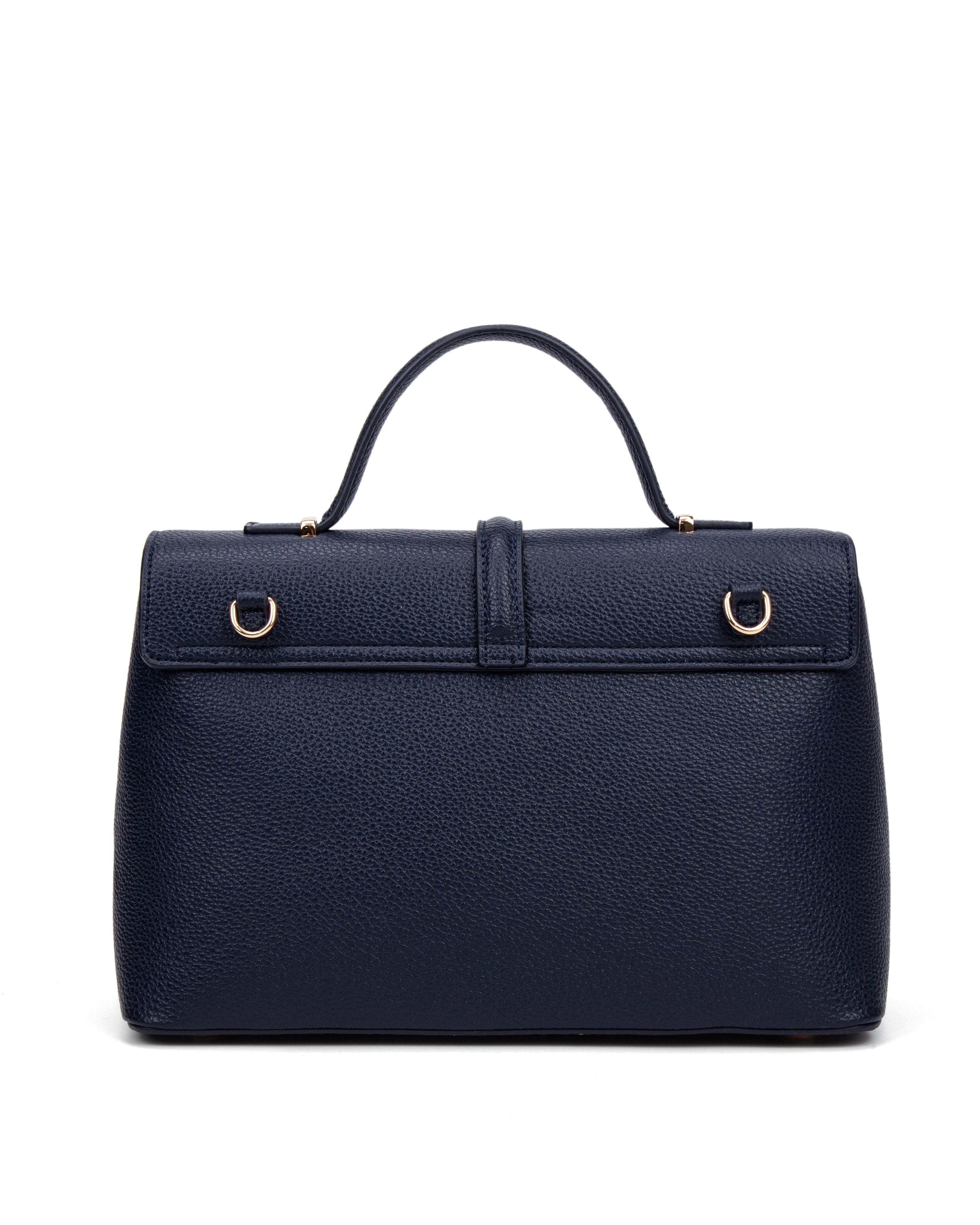 Borsa a mano da donna 100% pelle vegana PU 755-2PT-NAVYBLUE Diana&co