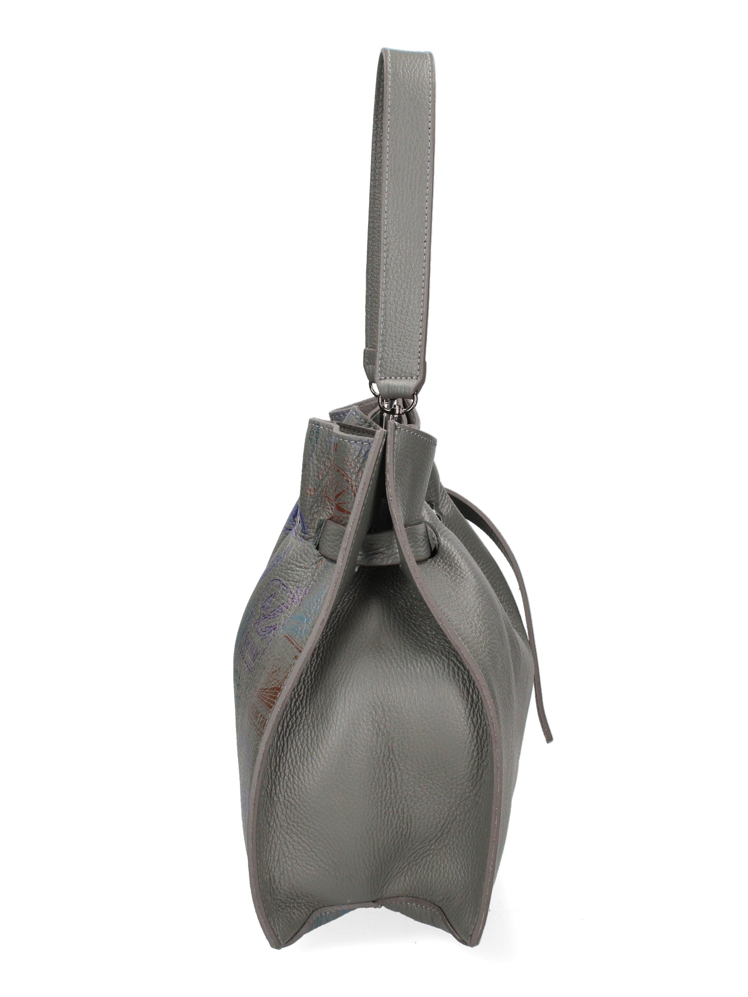 Voyageuse Borsa a mano da donna Vera pelle 564137-GRIGIO Gave Lux