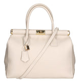 Aleria Borsa a mano da donna Vera pelle 8005-D37 LATTE Gave Lux
