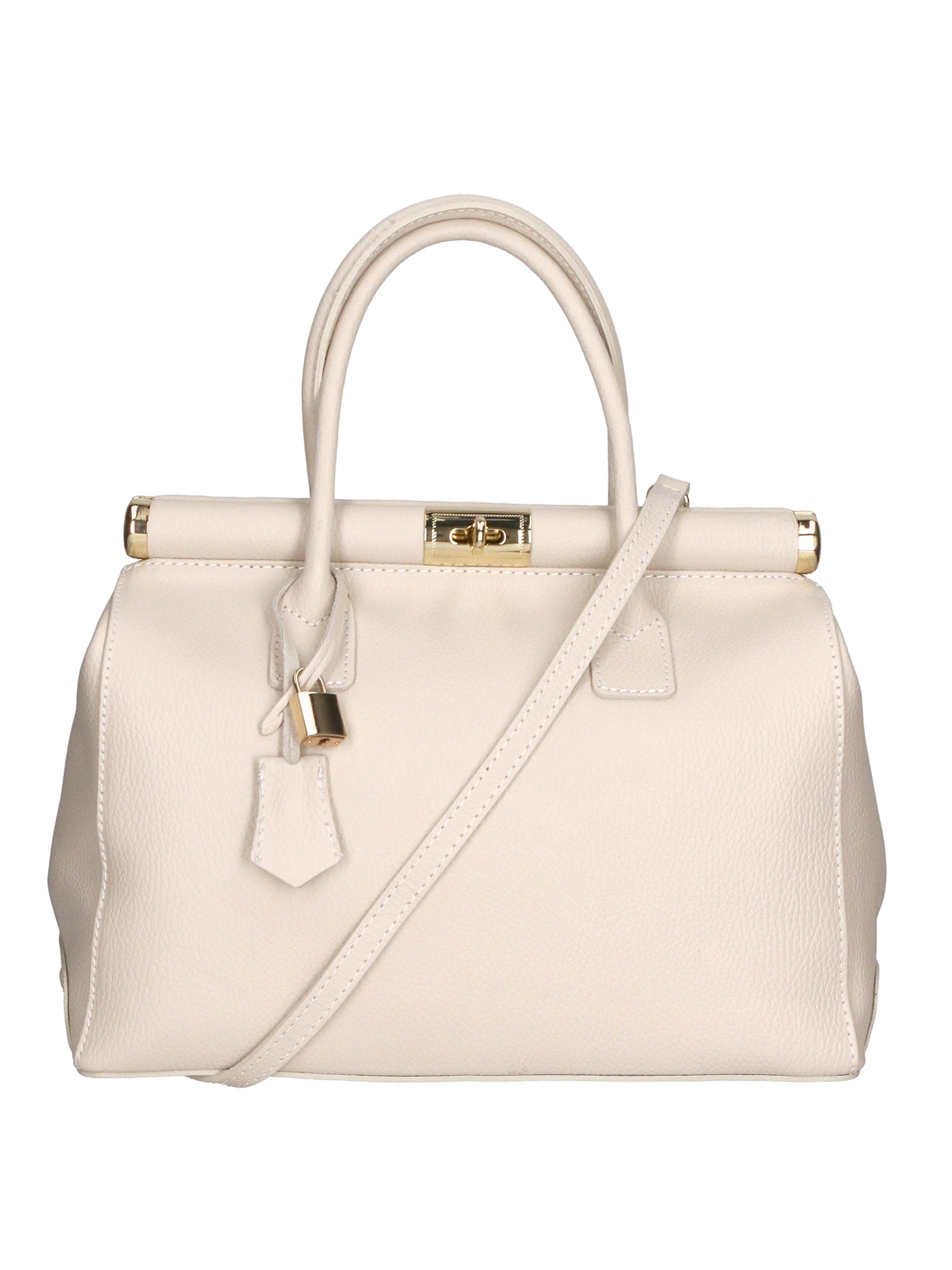 Aleria Borsa a mano da donna Vera pelle 8005-D37 LATTE Gave Lux