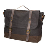 Minerva Borsa a mano unisex Canvas e pelle ZG3011-NERO BLACK Gave Lux