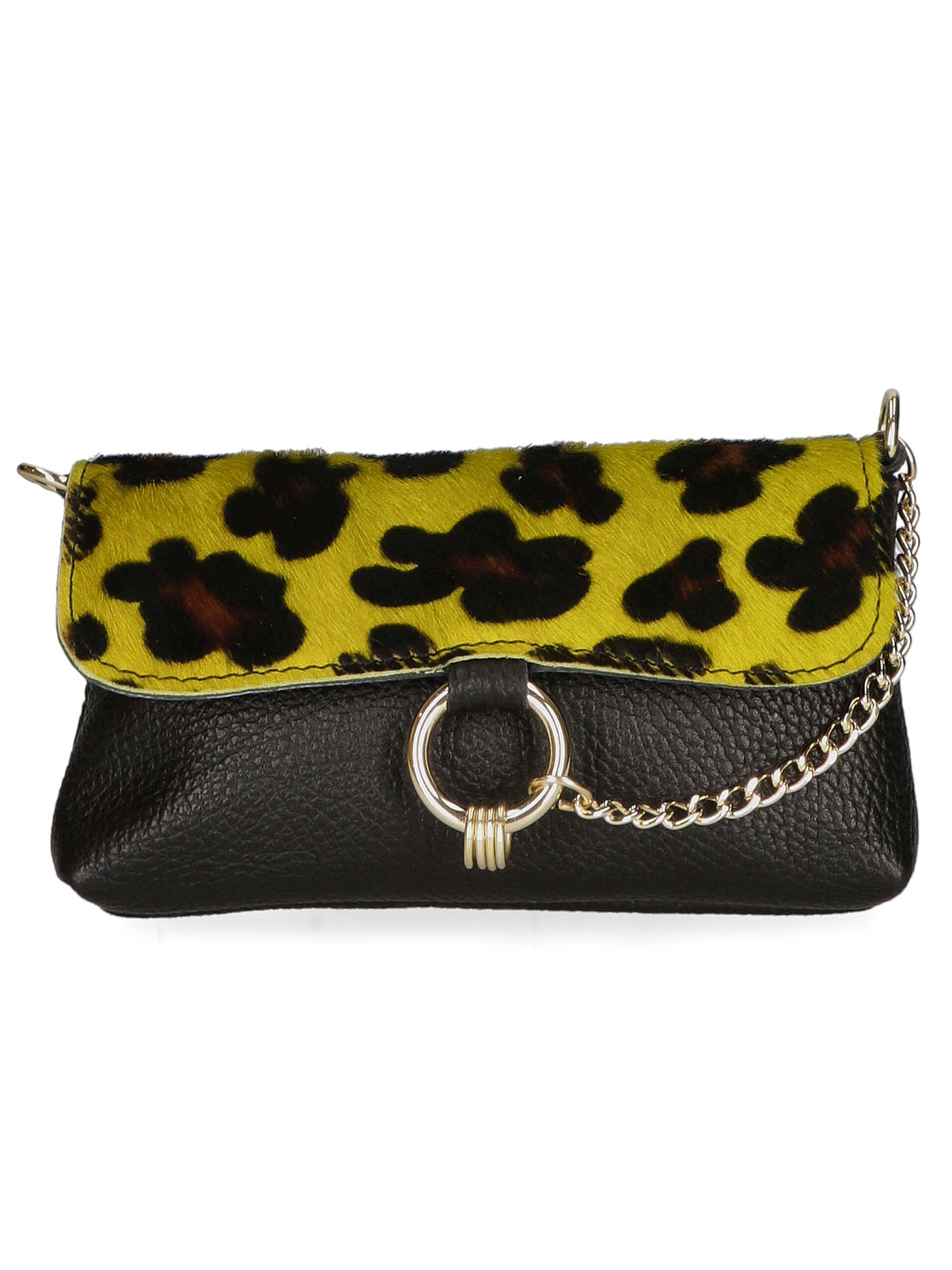Safira Borsa a mano da donna Vera pelle 04760-LEO G GIALLO Gave Lux