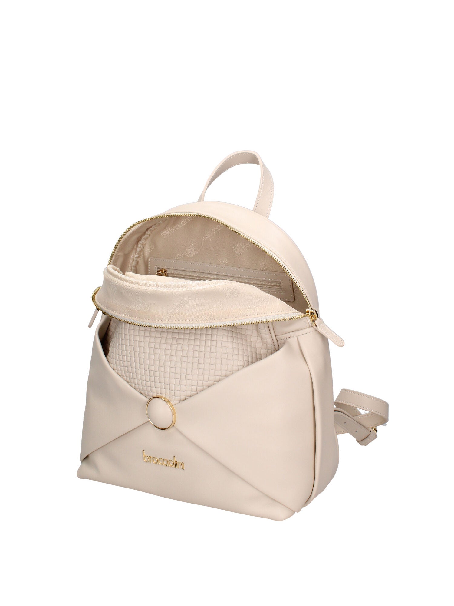 Amaranta B17205-BEIGE Zaino da donna in vera pelle Braccialini