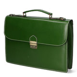 Dafne Borsa da lavoro unisex Vera pelle 7004-VERDE Gave Lux