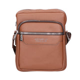 Borsa a tracolla uomo 100% pelle PU PCL3022-LIGHT BROWN Northampton Polo Club