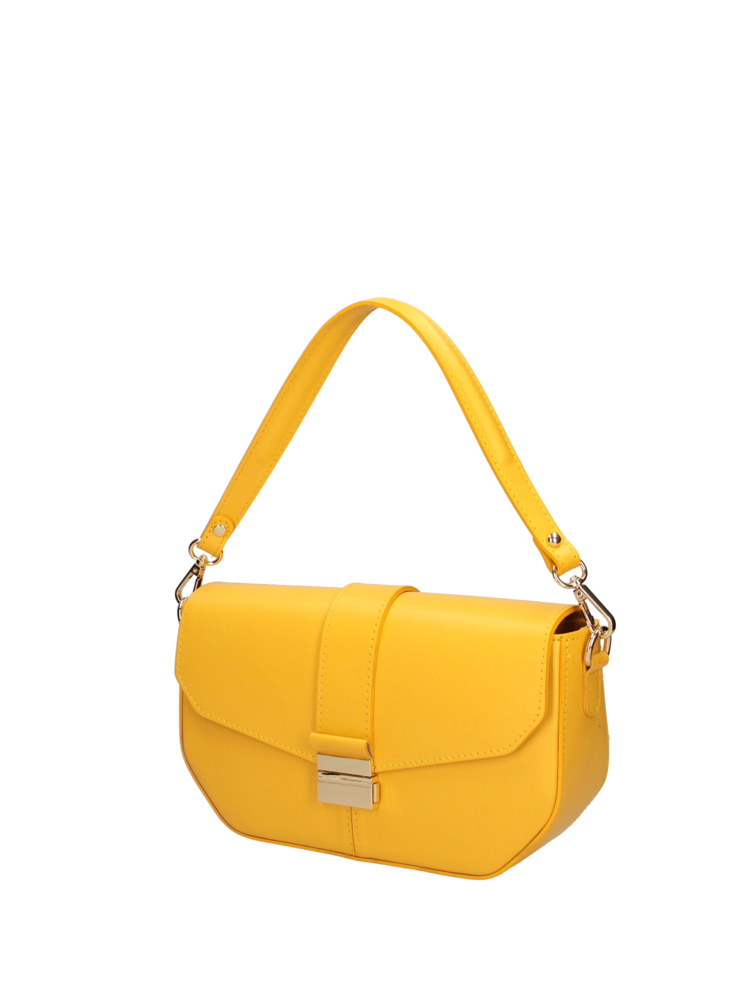 Borsa a spalla da donna Vera pelle 07229-L224 GIALLO Roberta Rossi