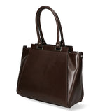 Fatima Borsa a mano da donna 100% pelle 9060-TMORO DARK BROWN Gave Lux