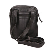 Borsa a tracolla unisex vera pelle 100% pelle di vacchetta SN5861347-BLACK Santini Firenze