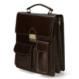 Tancredi Borsa da lavoro unisex in pelle Vera pelle 7013-TMORO DARK BROWN Gave Lux
