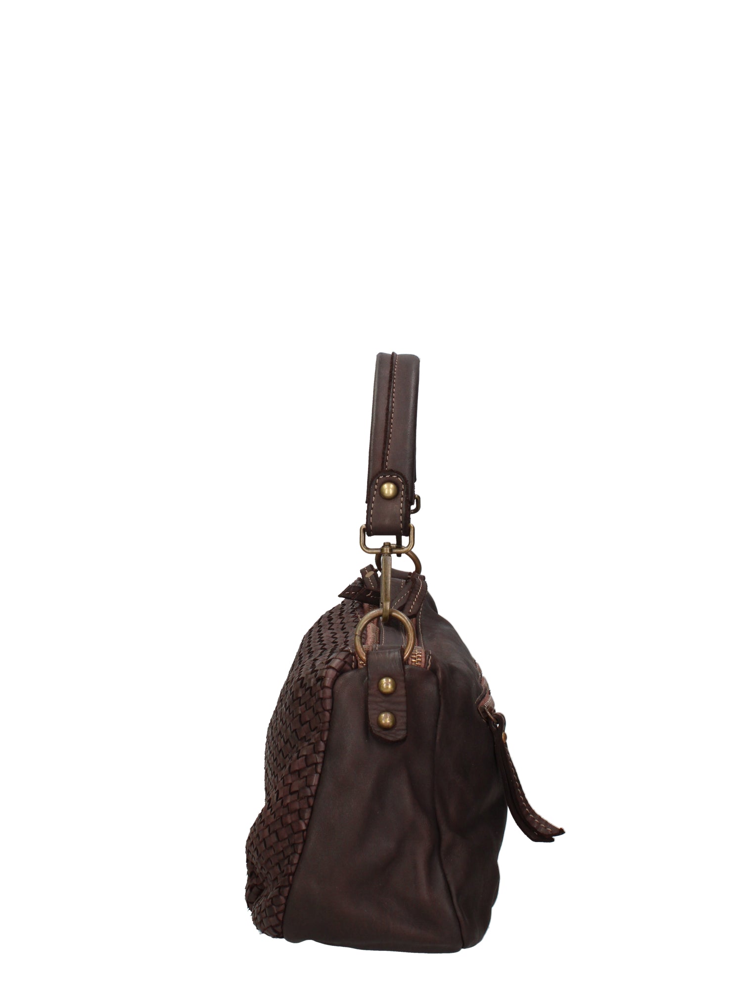 Novella Borsa a spalla da donna Vera pelle 7800-T.MORO Gave Lux