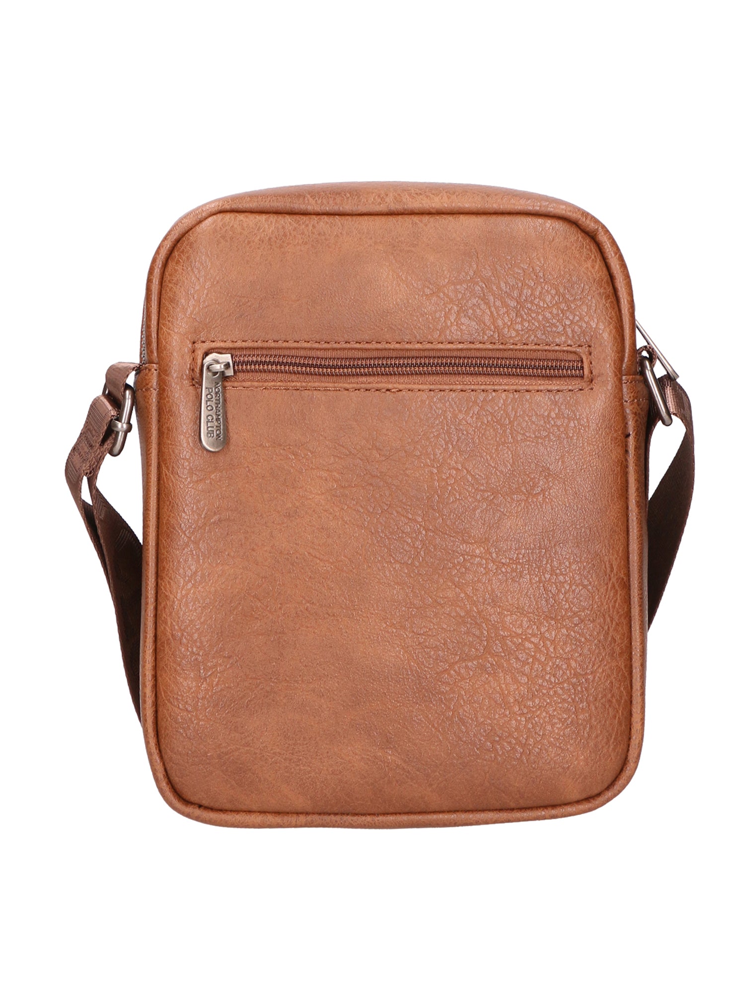 Borsa a tracolla uomo 100% PU Leather PCL3007-BROWN Northampton Polo Club