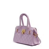 Borsa a mano da donna 100% PVC FLAT MINNY-FAIR ORCHID + OFF GOLD Marc Ellis