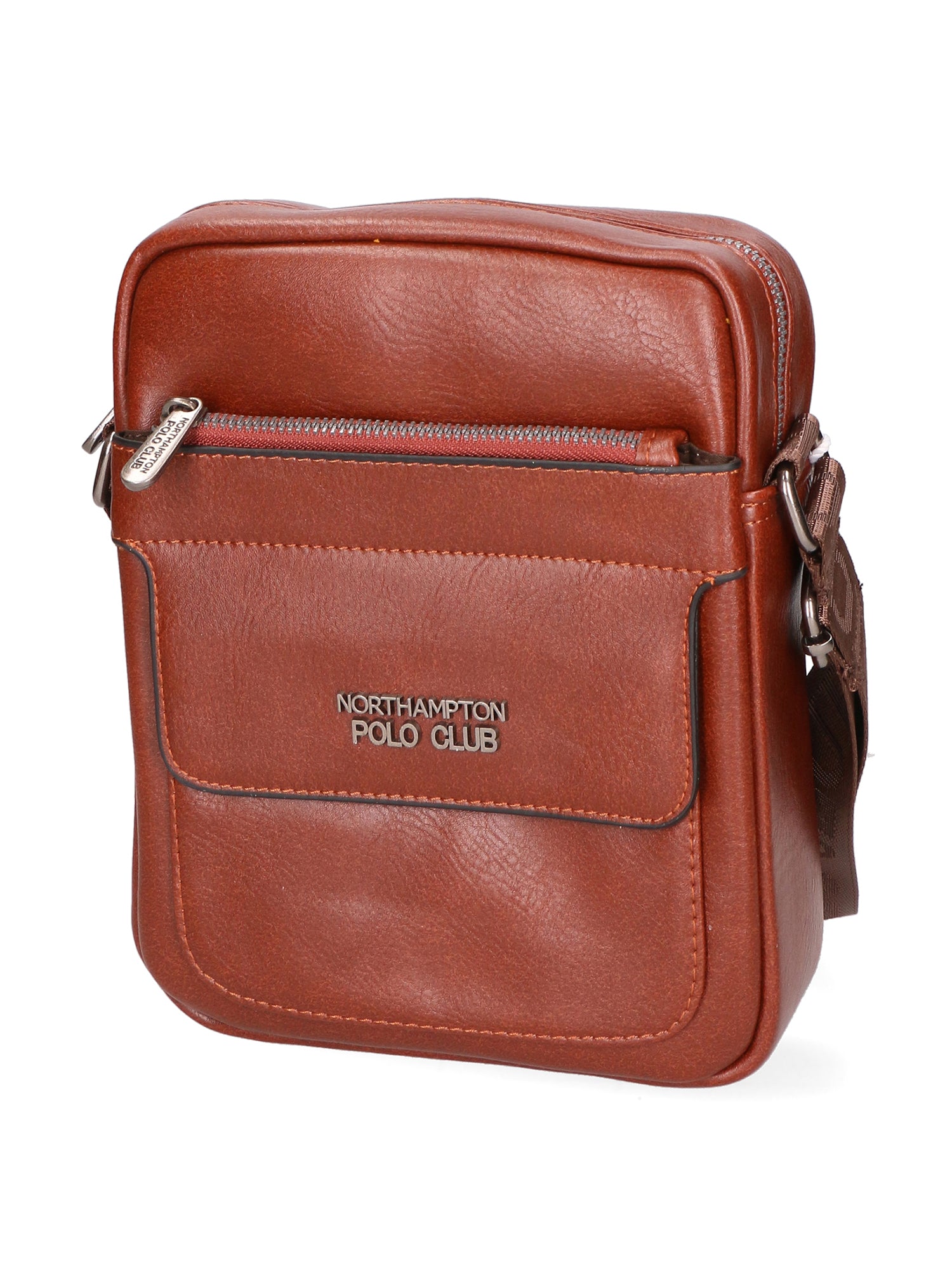 Borsa a tracolla uomo in pelle PU Casual PCL3082-COFFEE Northampton Polo Club