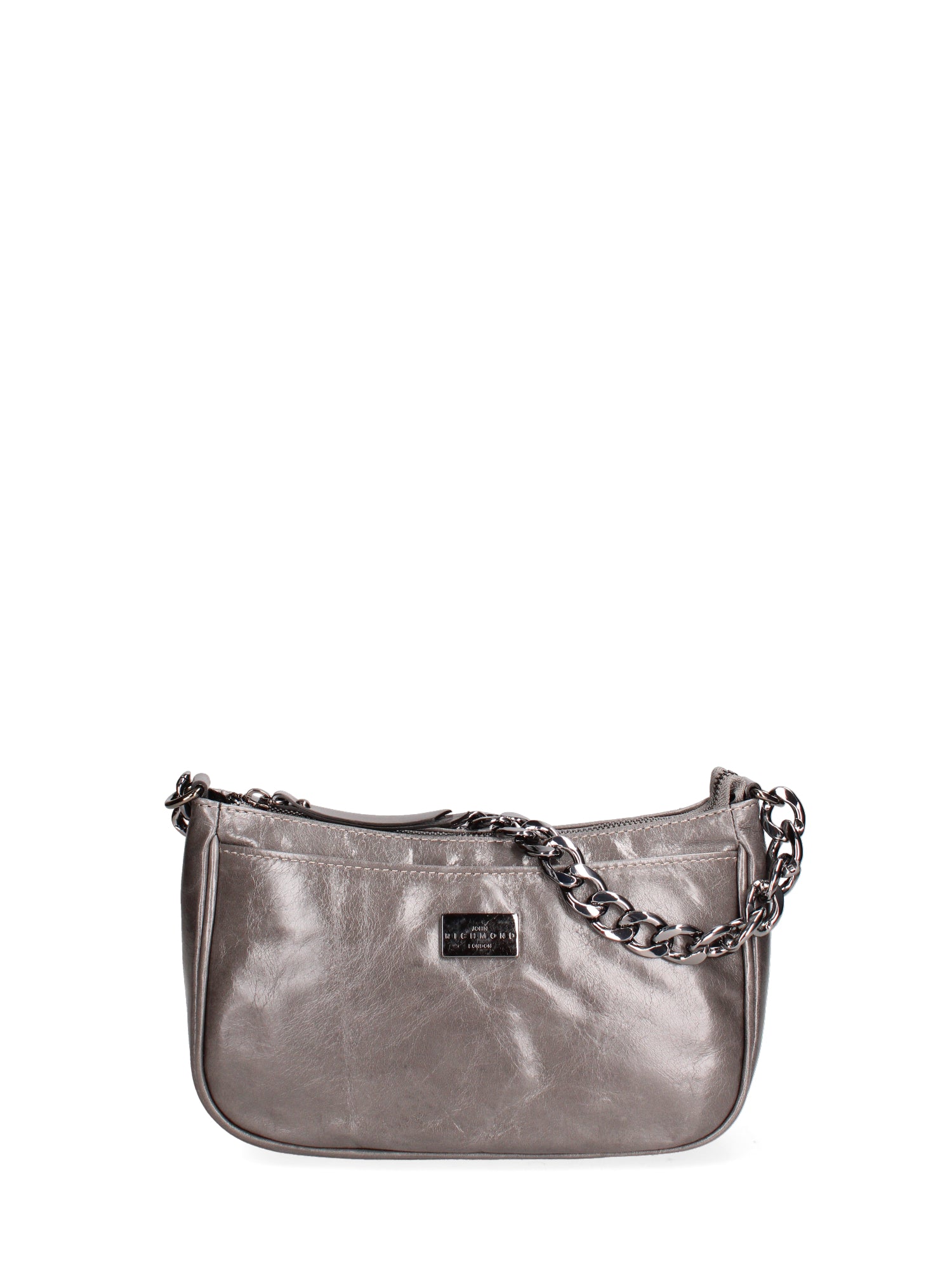 Borsa a spalla da donna Vera pelle JR-W-1188SHINY-D. GREY-CDF John Richmond